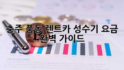 충주 풍동 렌트카 성수기 요금 완벽 가이드